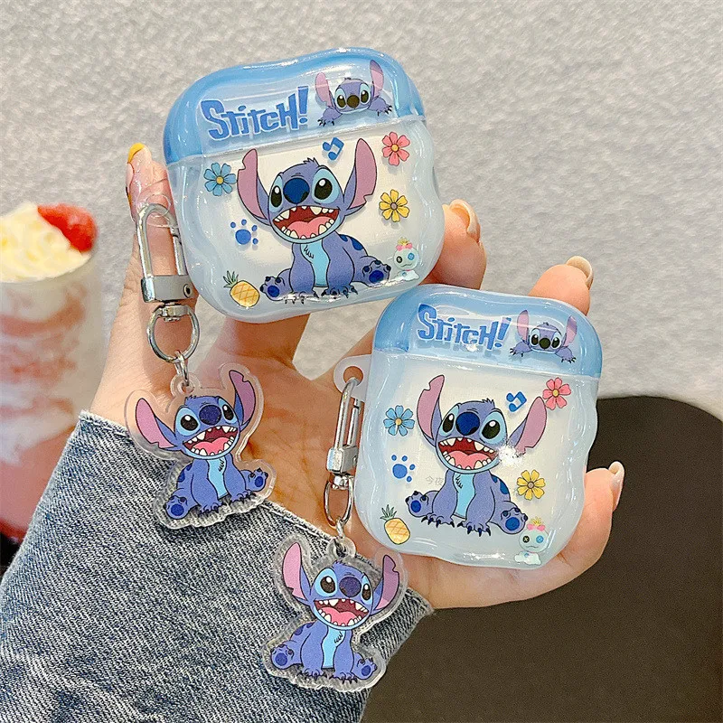

Cartoon Stitch Case for Apple Airpods 4 Bluetooth Earphone Cover Pro2 Pro3 4 3 2 1 Anti Drop Protective Case