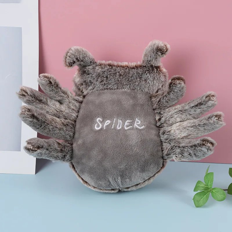 Adorável Lucas Spider Plush Toy companheiro de Halloween bicho de pelúcia infantil, presente perfeito para amantes de aranha, macio e com abraço