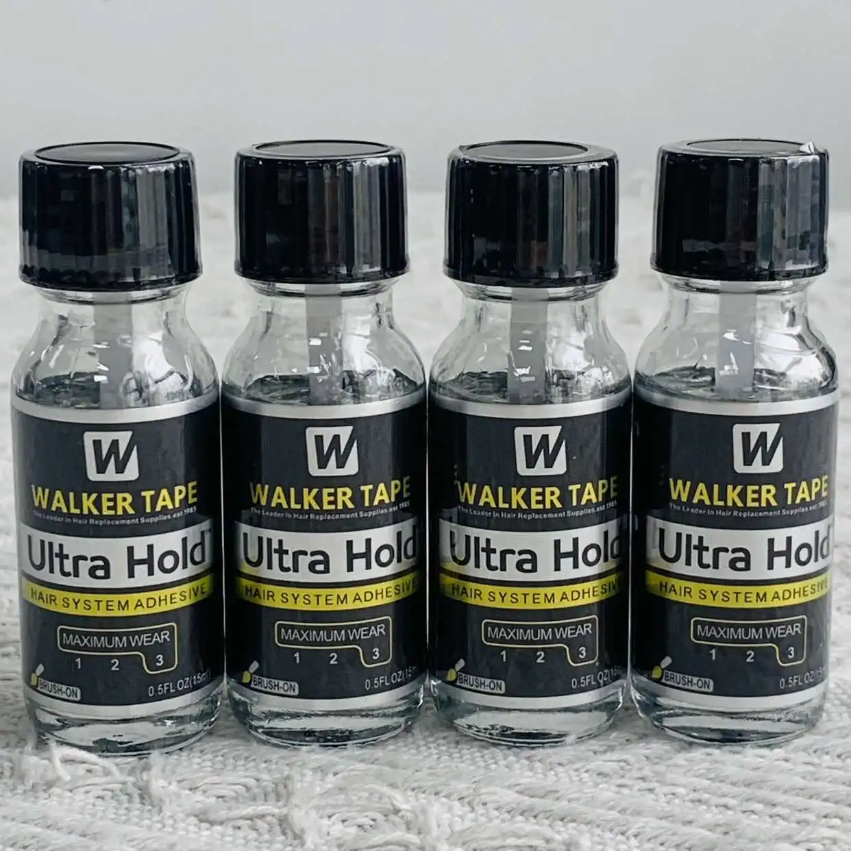 Wholesale Walker Tape Ultra Hold Lace Wig Glue Waterproof Transparent Lace Adhesive for Hair Replacement Brush-on Glue