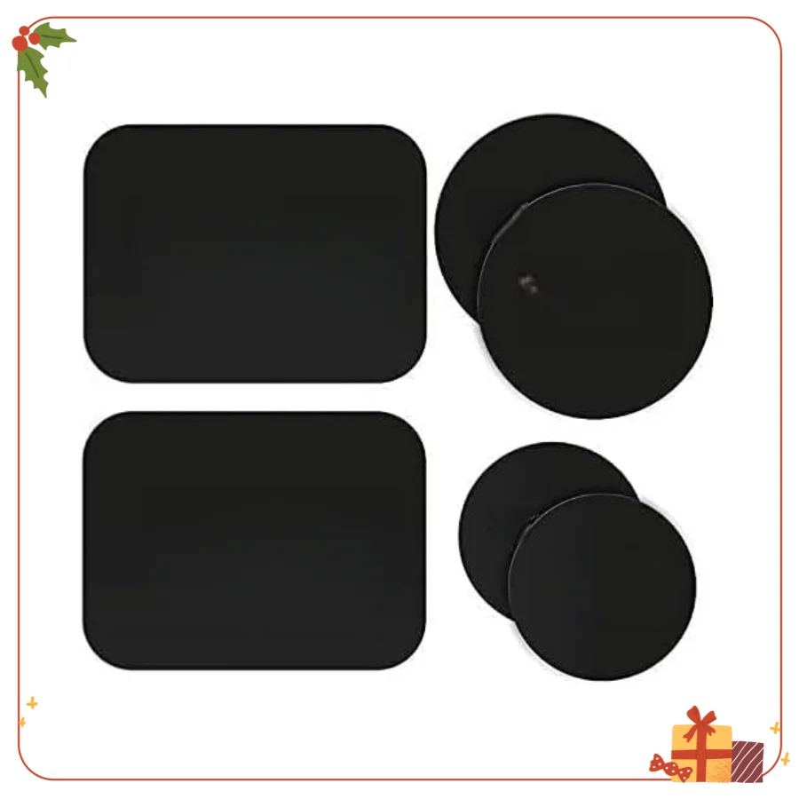 Magnetische telefoonplaat 6-pack, 3M zelfklevende metalen pad voor automontage Dashboard Vent CD-voorruithouder