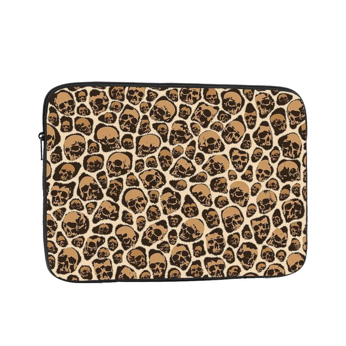 Leopard Print Cheetah Gothic Skulls Animal Fur Pattern 10 12 13 15 17 Inch Notebook Sleeve Cover Bag Tablet Shockproof Case Bag