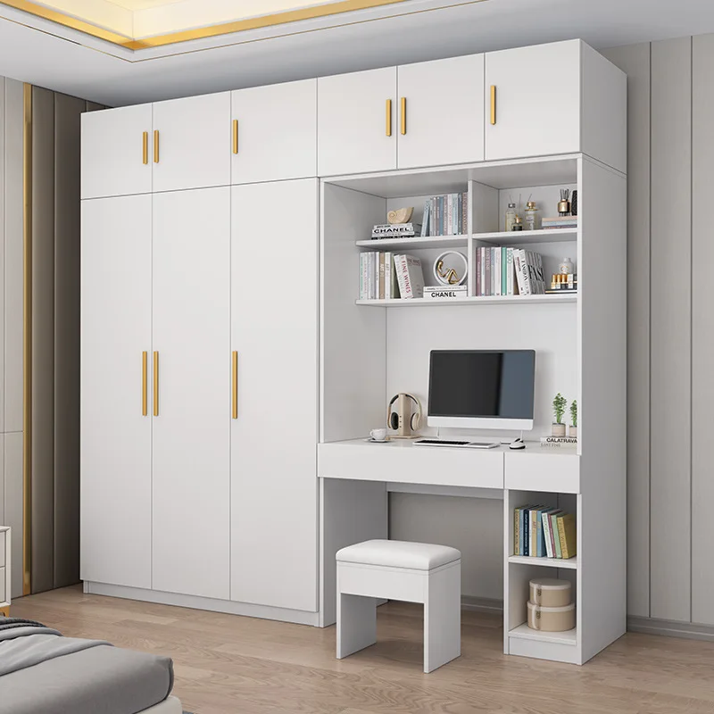 옷장 가구 침실 세트 호텔 홈 드레싱 테이블이 있는 단단한 나무 대형 옷장