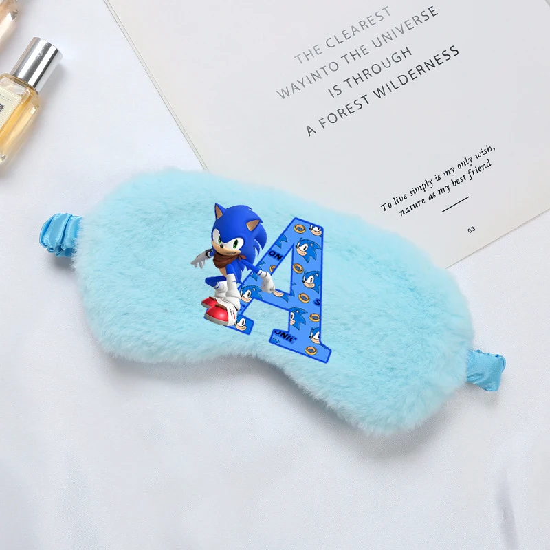 قناع عين قطيفة جديد من Sonics للنوم بشكل أفضل مطبوع عليه حروف كرتونية مقاومة للضوء غطاء عين ليلي أنيق لطيف وناعم معصوب العينينين