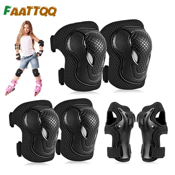 Çocuklar spor diz pedleri dirsek pedleri muhafızları koruyucu dişli seti güvenlik dişli için paten bisiklet bisiklet kaykay Inline sürme