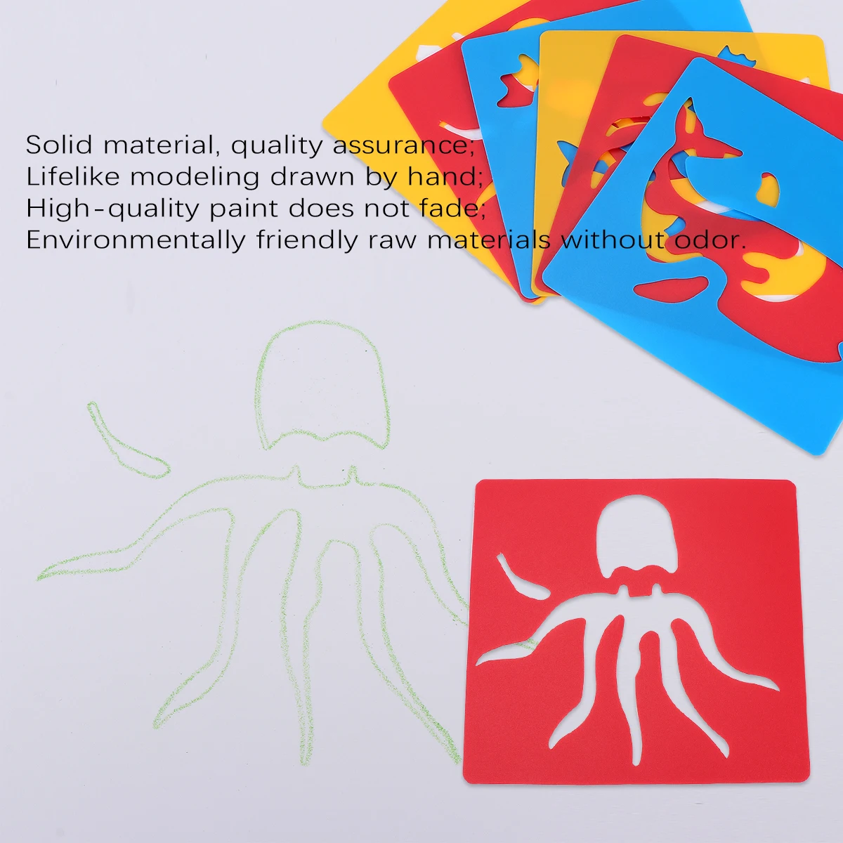 

6pcs Animal Hollow Painting Templates For Kids Drawing Stencils Creative Diy Craft Tools Reusable Art Supplies Wall Decals