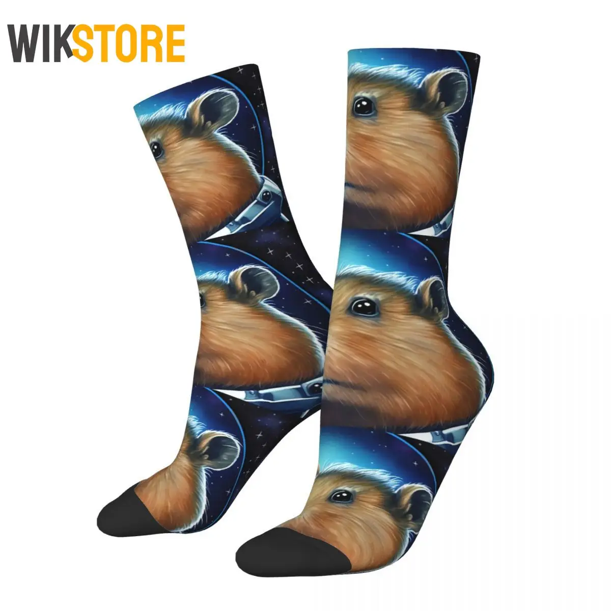 

Funny Crazy Sock for Men Women Male Astronaut Hip Hop Harajuku Capybara Boys Crew Sock Casual Non-Slip Running Sport Socks