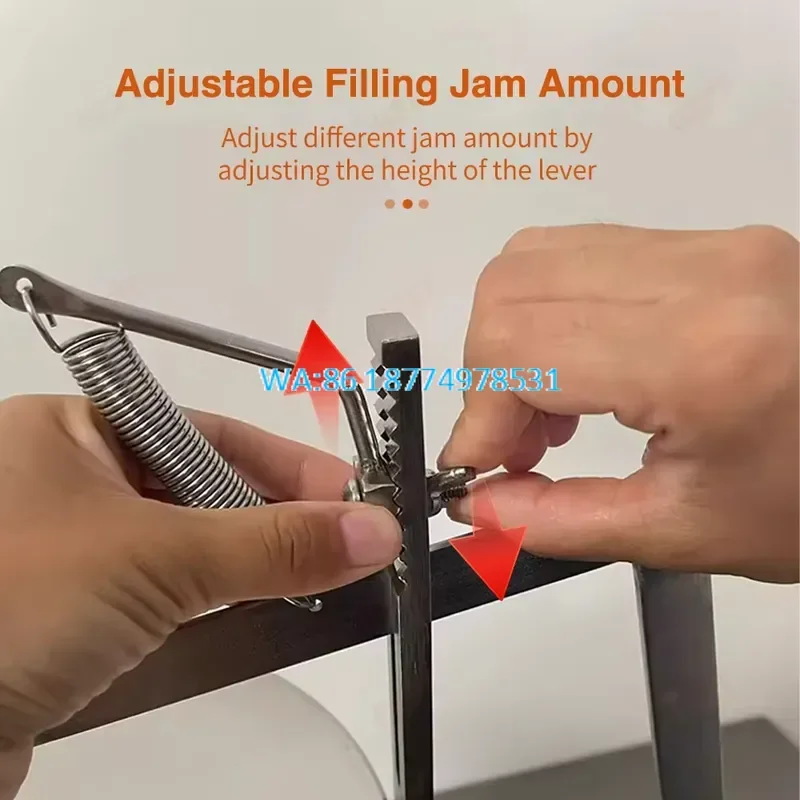 Wmwmnu for Adjustable Manual Hollow Churros Filler Chocolate for Churro Puff Pastry Croissants Baguettes Filling