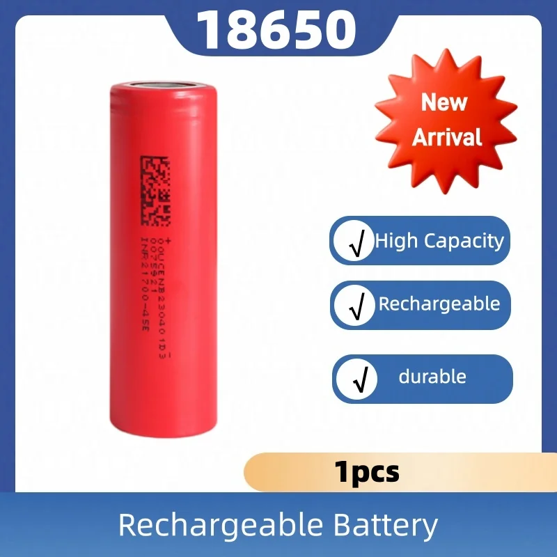 18650 Rechargeable Battery 3.7V 4500mAh High Capacity Long Life Safe  Reliable for Flashlight Camera Toys Remote Control