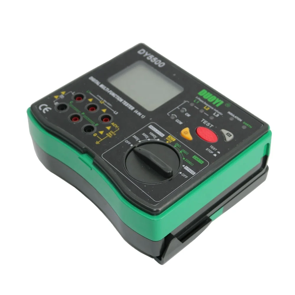 DY5500 Digital Ground Resistance Meter Insulation Resistance Tester 2000M Ohm Meter