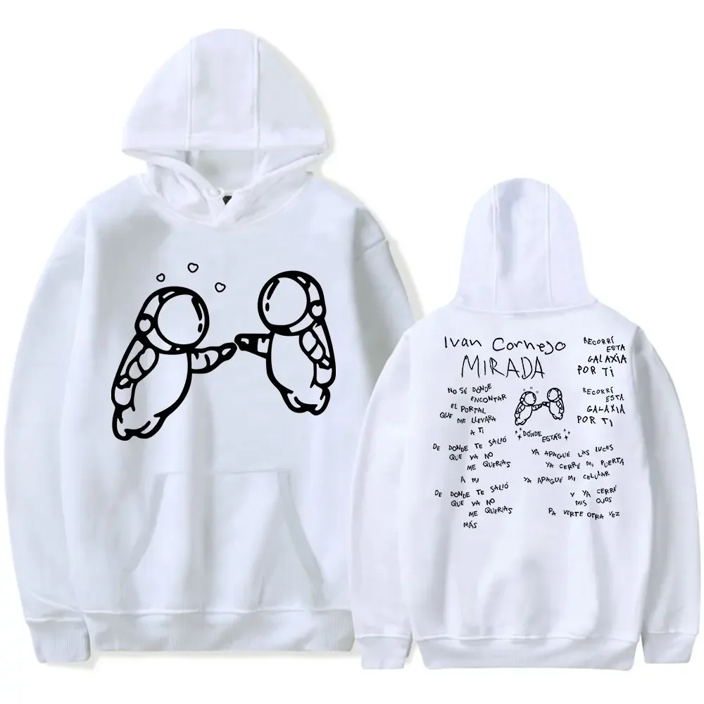 

Men's long-sleeved Ivan cornejo look tour Vintage pattern printed Hip-hop sports Harajuku gesture hoodie 2025 autumn