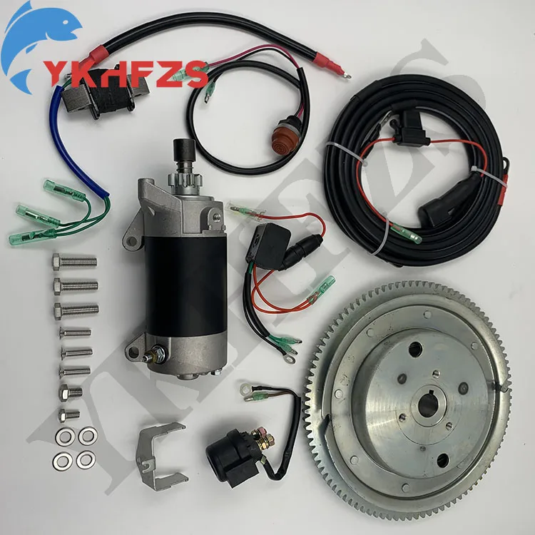 

Electric Start Kit For YAMAHA outboard 60HP 70HP 2 stroke hand starter refit Electric starter rotor assy starter motor 6H3