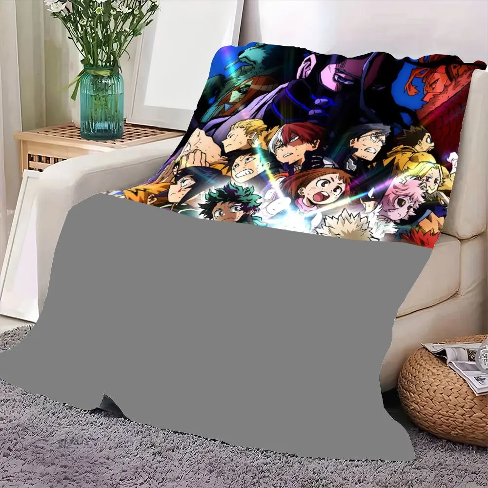 My Hero Academia: Heroes Rising Fleece Blanket - رمي ناعم ومريح لعشاق الرسوم المتحركة، يتميز بإيزوكو ميدوريا وكاتسوكي باكو