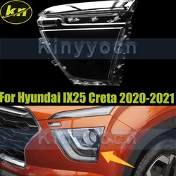 Car Headlight Cover Shell For Hyundai IX25 Creta 2020-2021 Front Headlight Glass Cover Shell Replacement Lampshade