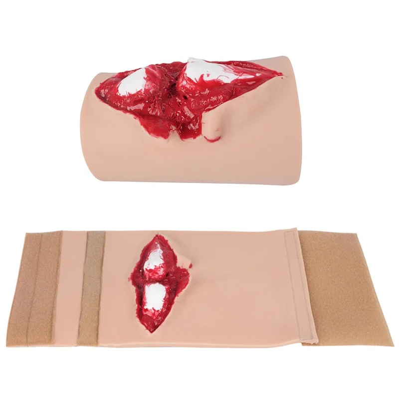Wearable Tibia Open Fracture Training Model Simulation Wound Suture Practice Model Medical Education Tools
