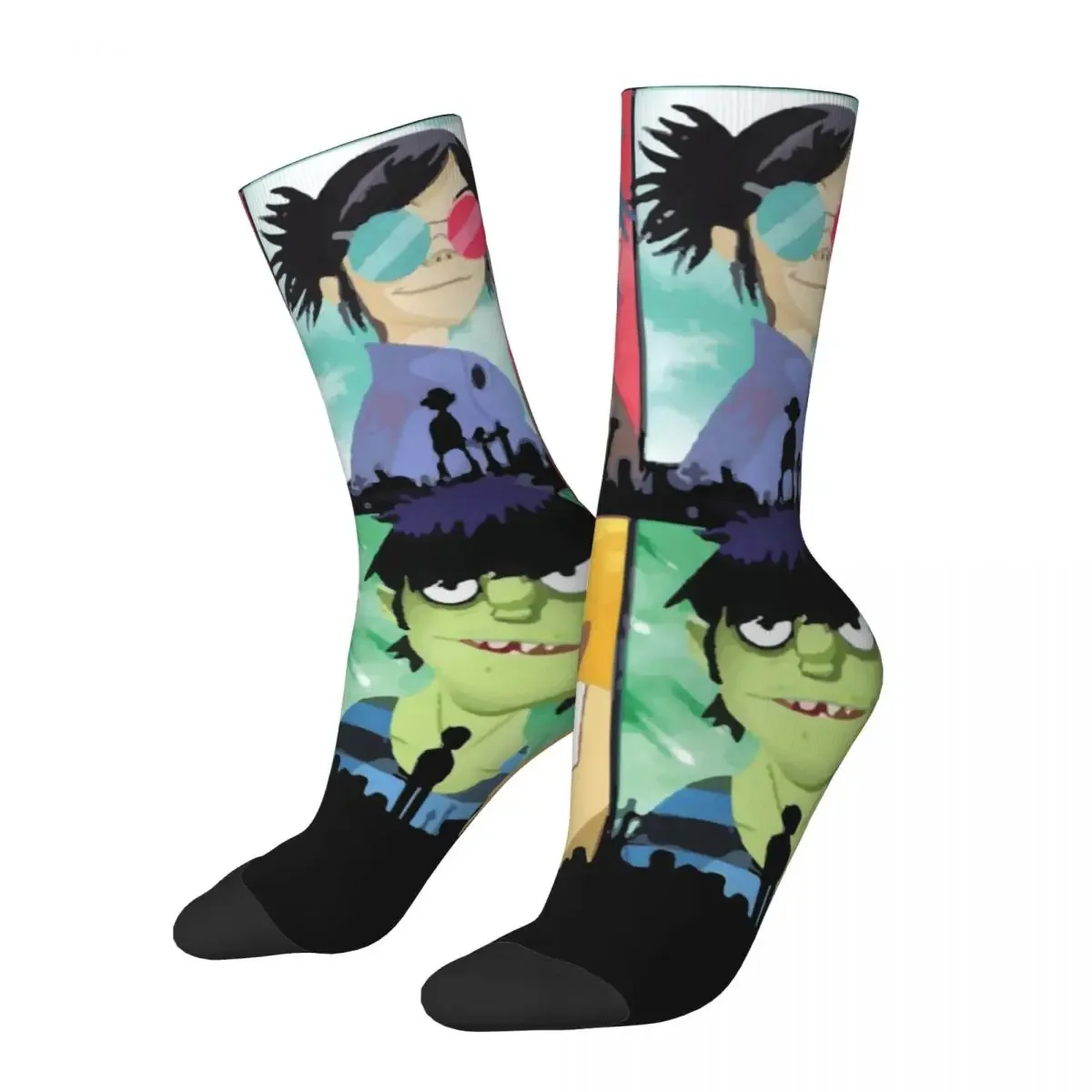 Autumn Winter Casual Women Men Famille Gorillaz Socks Breathable Novelty Street Style Crazy Skateboard Socks