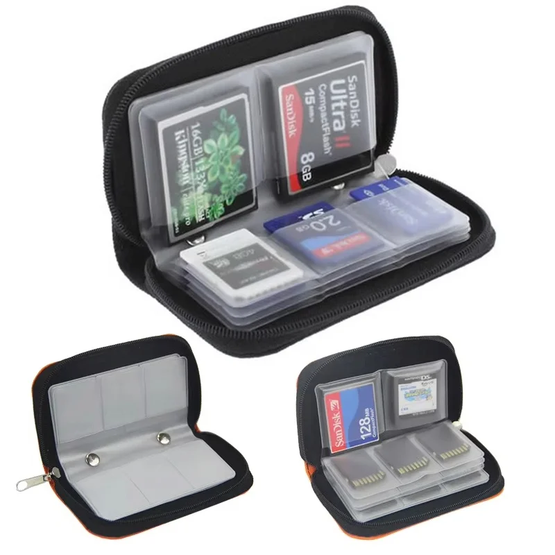 Memory Card Storage Bag SD Card Carrying Case Holder Wallet With 22 Slots For CF/SD/Micro SD/SDHC/MS/DS Card Bag Game Camera SD