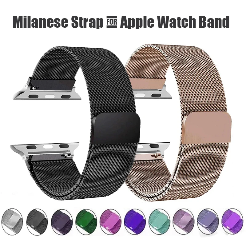 Pulseira de metal para apple watch, pulseira magnética de 45mm 44mm 40mm 41mm 42mm 38mm série iwatch 10 9 8 7 6 5 4 ultra2 49mm