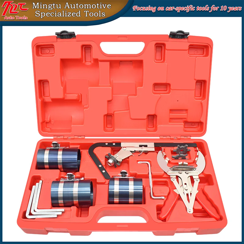 Automobile piston ring removal and installation compressor expansion clamp engine carbon deposit cleaning scraper auto repair au