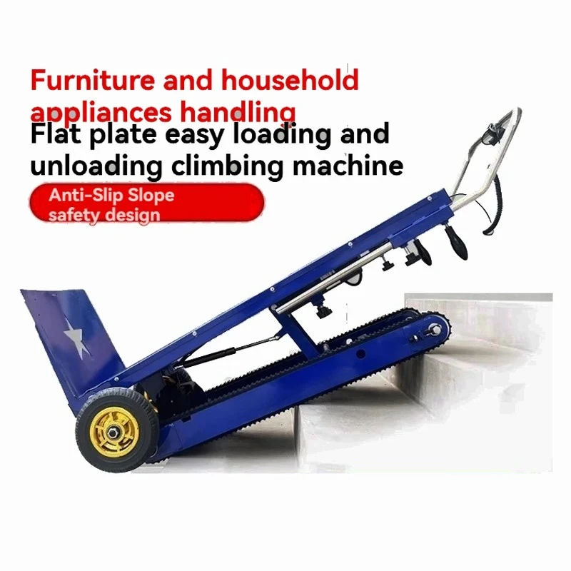 

Electric Crawler Stair Climber Can Automatically Go Up and Down Stairs To Carry Artifacts. Silent Foldable Cargo Trolley