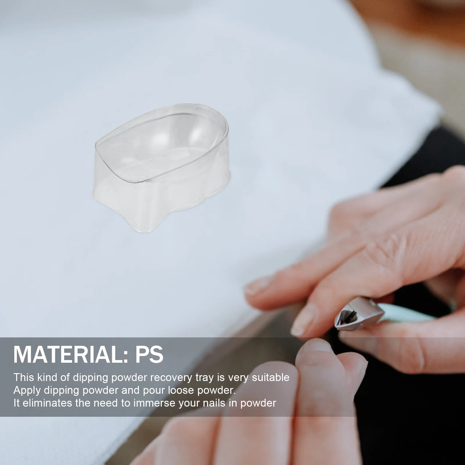 6-teiliges Nagelpulver-Set mit Wiederverwendbaren Behältern für French Nails zur Reduzierung von Produktverschwendung, Maniküre-Pulverdosen