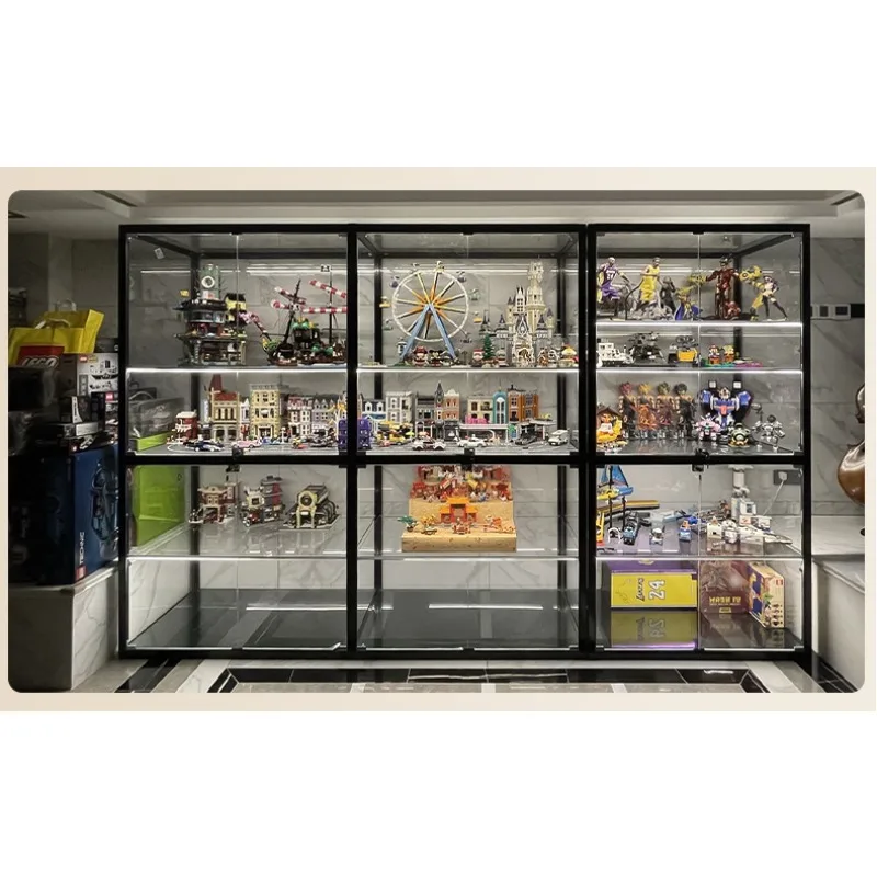 Figure Lego Display Cabinet Household Dust-proof Glass Cabinet Toy Model Display Cabinet Simple Storage