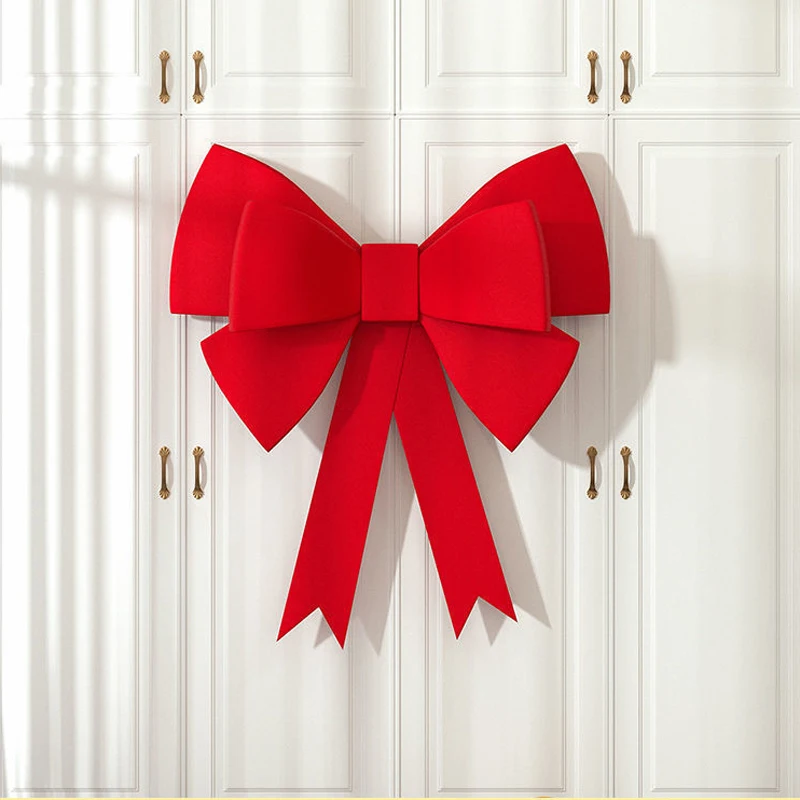 

Christmas Big Bow Giant Red Bow Shopwindow Door Curtain DIY Decoration Wedding Holiday Birthday Party Bowknot Decoration