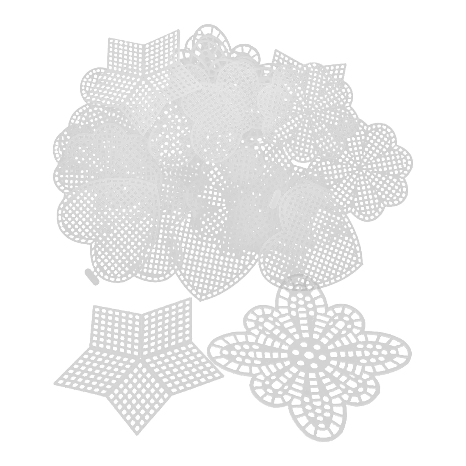 

25pcs Mesh Painting Drawing Supplies Plastic Sheet Embroidery Canvas White Grid Craft Diy Weaving Supplies