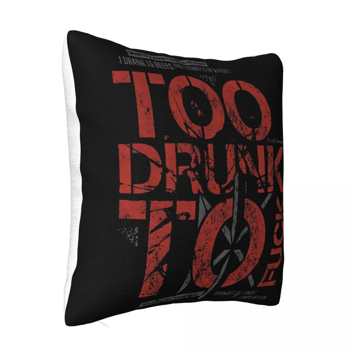 Dead Kennedys Too Drunk Tot Unisex Rock Band Tour Music Natural Goth Designs Great Quality Pillow Case