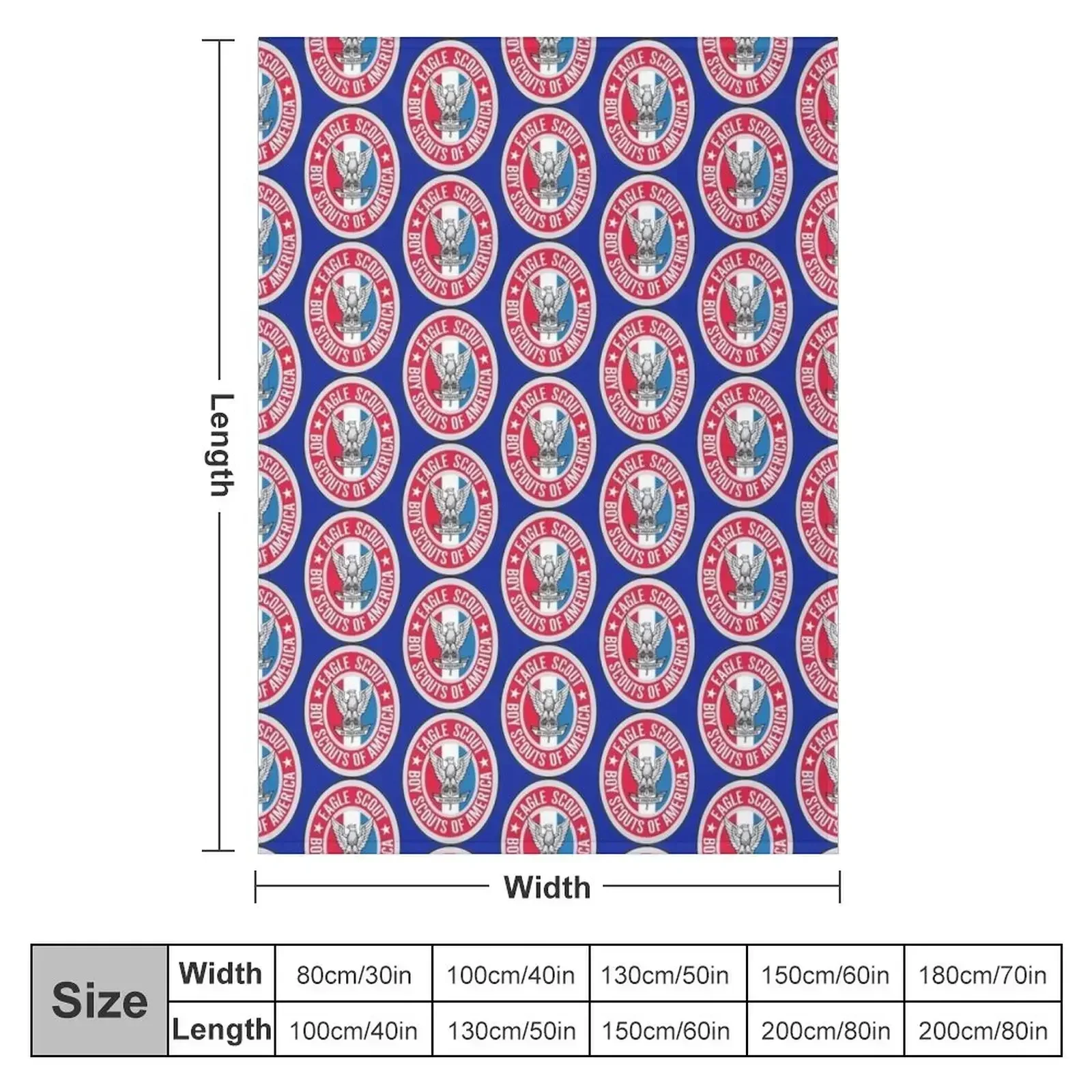 Eagle Scout Badge Throw Blanket Plaid Soft Beds Hairys blankets and throws Blankets