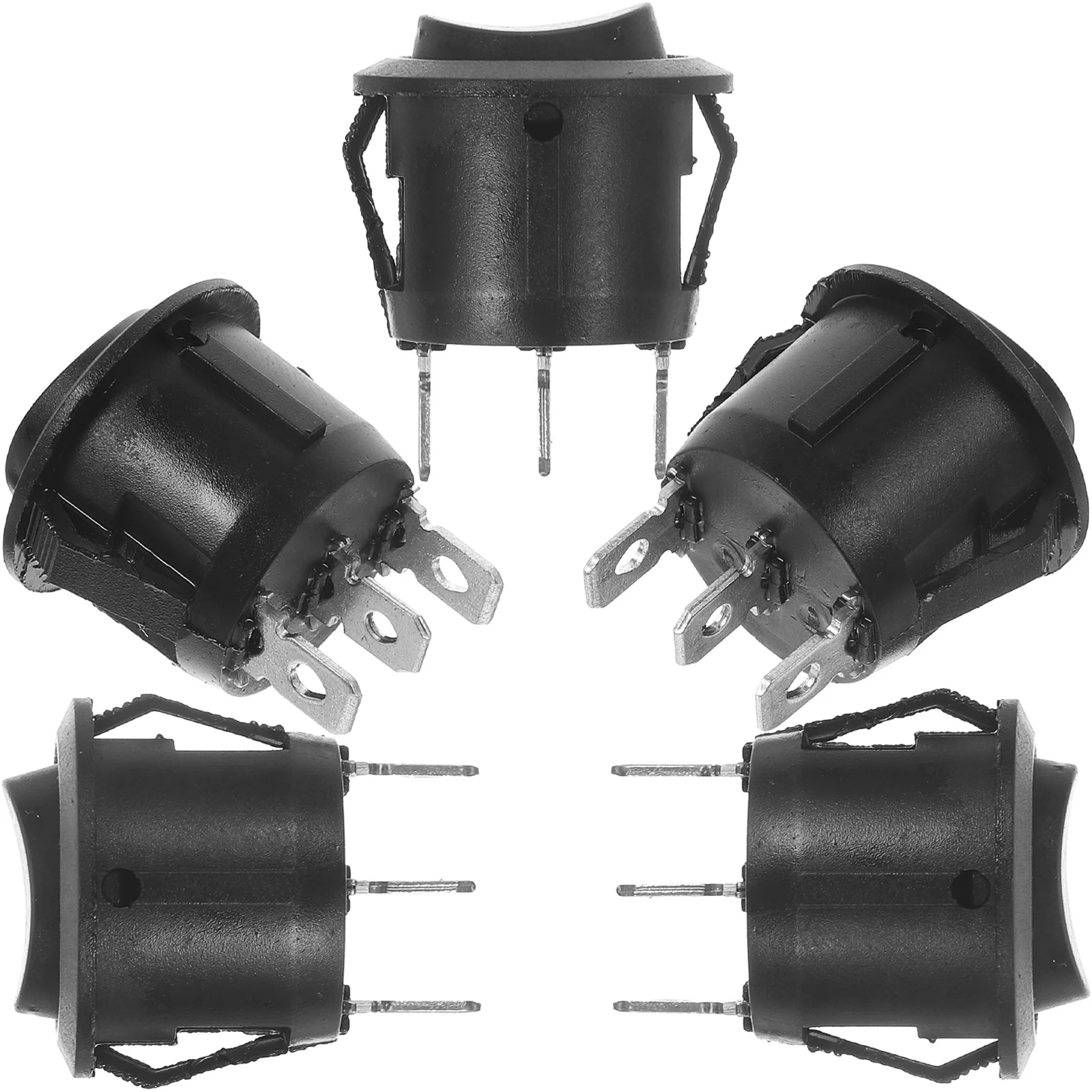 5 قطعة 23 مللي متر جولة الروك مفتاح بـزر دفع قطب واحد مزدوج رمي لسيارة قارب موزع مياه دائم صغير