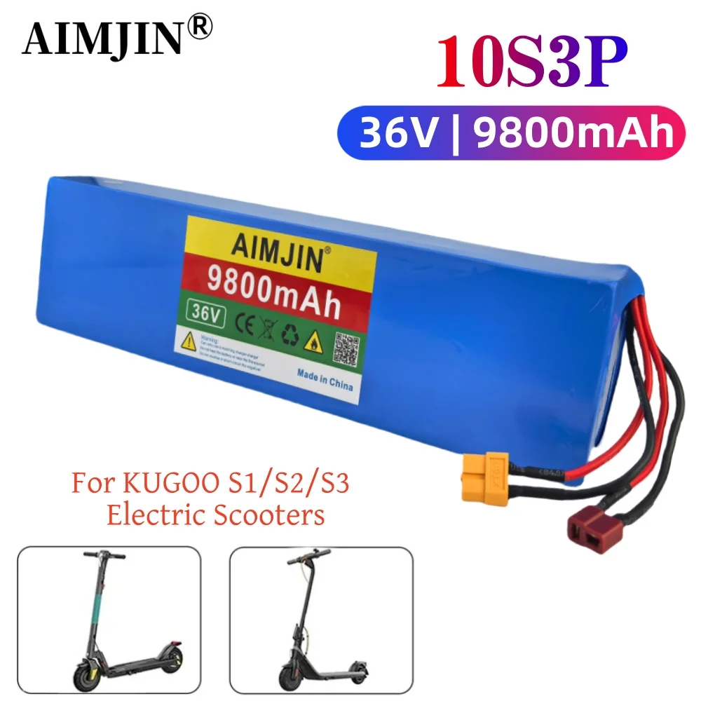 

36V 9800mAH 10S3P 18650 Rechargeable Lithium Battery For kugoo S1/S2/S3 Electric Scooter battery pack