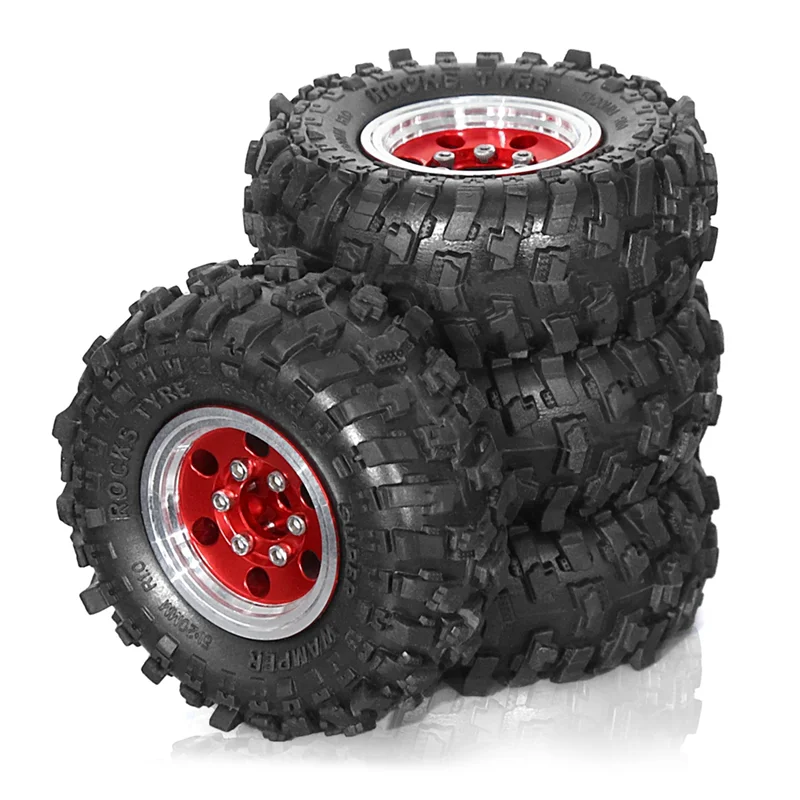 4 قطعة 51 مللي متر 1.0 بوصة معدنية Beadlock عجلة الإطارات مجموعة ل 1/18 1/24 RC الزاحف سيارة TRX4M SCX24 FCX24 ترقية أجزاء-A77G