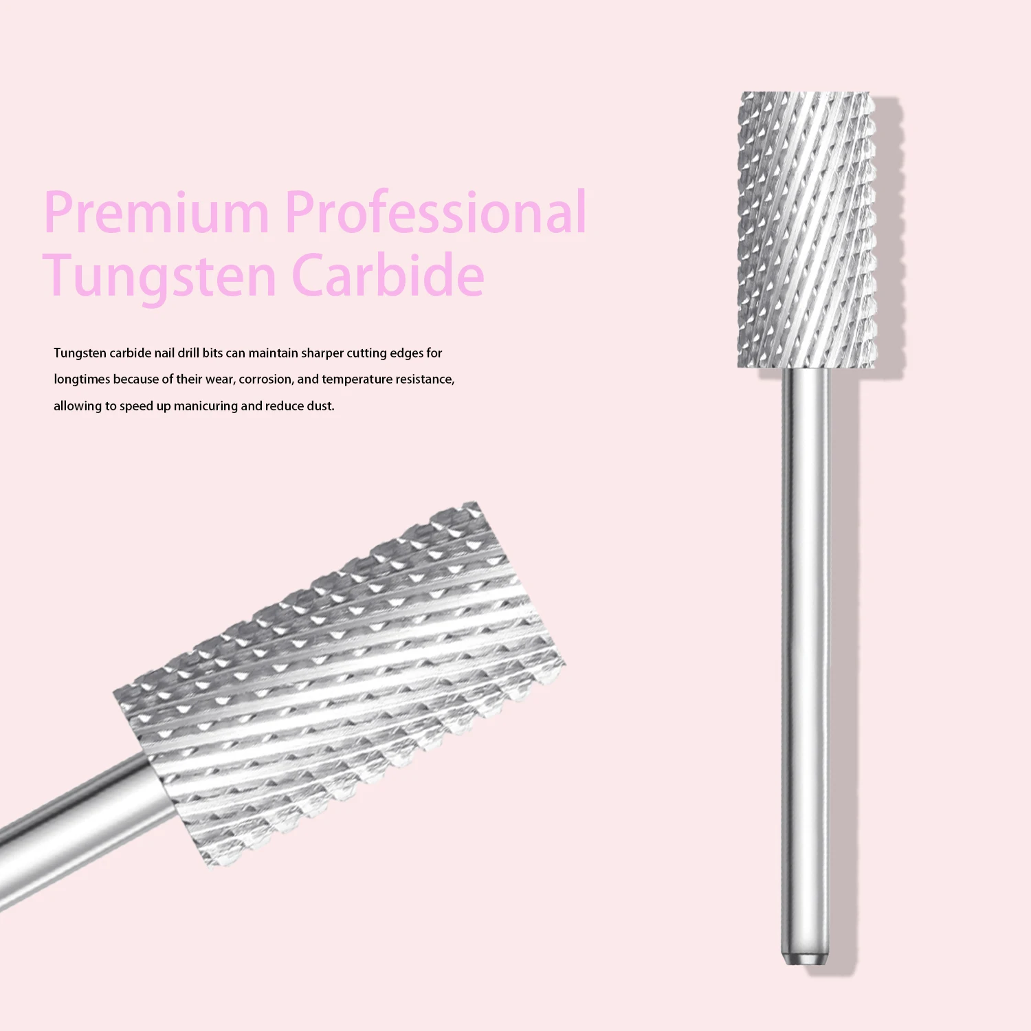 Wysokiej jakości frez diamentowy 6,5 mm, duży, okrągły, z końcówką w kształcie beczki, oryginalny, z węglika spiekanego, do manicure, frez do paznokci, akcesoria do pilników.