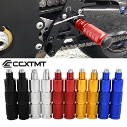 Universal CNC Aluminum M8 Motorcycle Bike ATV Scooter Dirt Bike Footrests Foot Pegs Pedals For Yamaha Honda Kawasaki KTM Suzuki