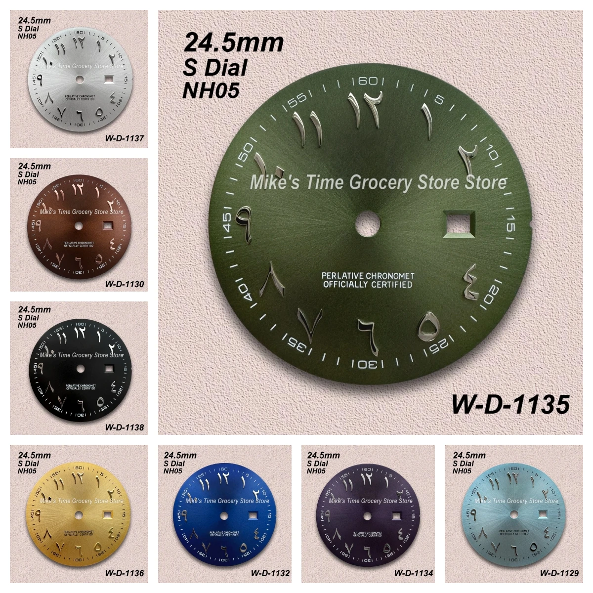 

24.5mm S Logo Arab Dial Fit NH305 Movement High Quality Ladies' Sunray Watch Modification Accessories