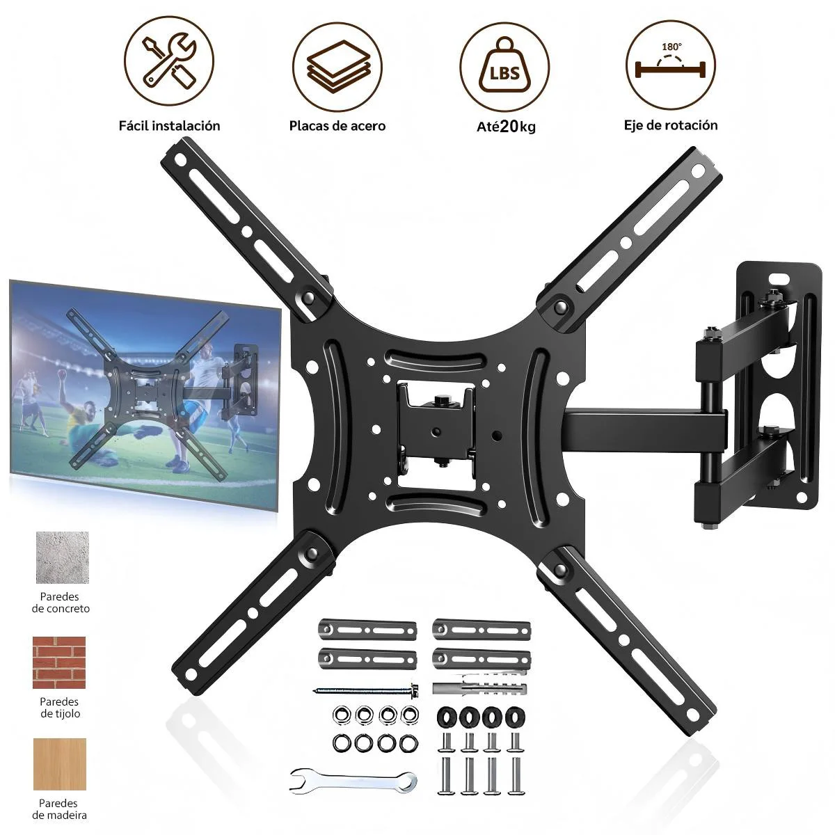 Universal TV Monitor TV Mounts LCD LED Monitor Wall Mount Bracket Adjustable TV Screen Holder TV Frame Support For 32-50 Inches