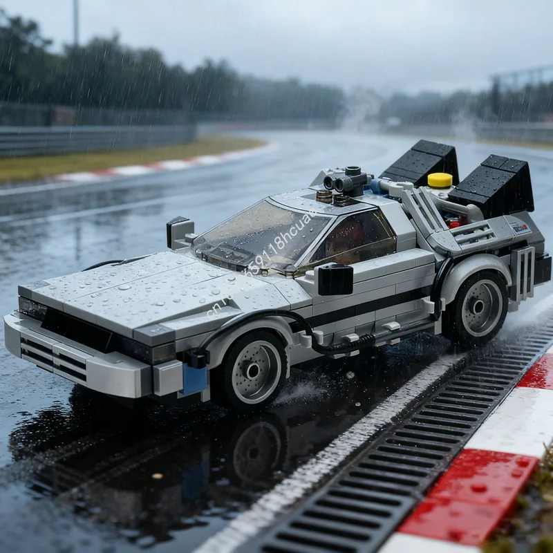 

408 шт. MOC DeLorean Time Machine City Champions Модель суперкара Строительные блоки Рождественские подарки Игрушка Сборка DIY Кирпич Дети