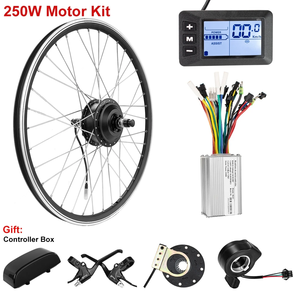 Kit de motorisation de vélo électrique, moteur dans la roue avant et arrière, 36/48V, 1000/500/350/2