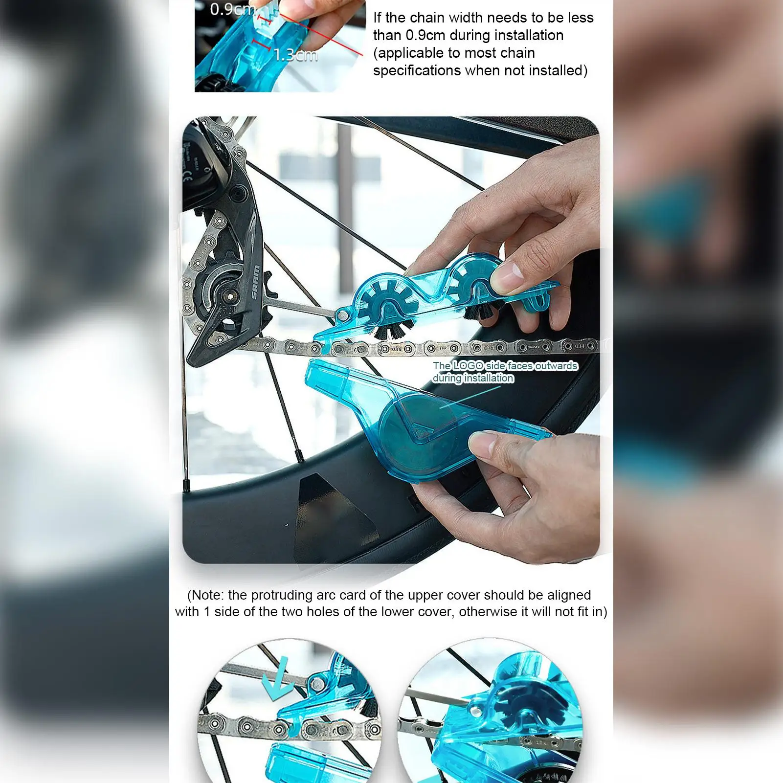 Cycle Chain Cleaning Scrubber Professional Motorcycle Washer Cleaner Tools Creative Riding Maintenance Accessories