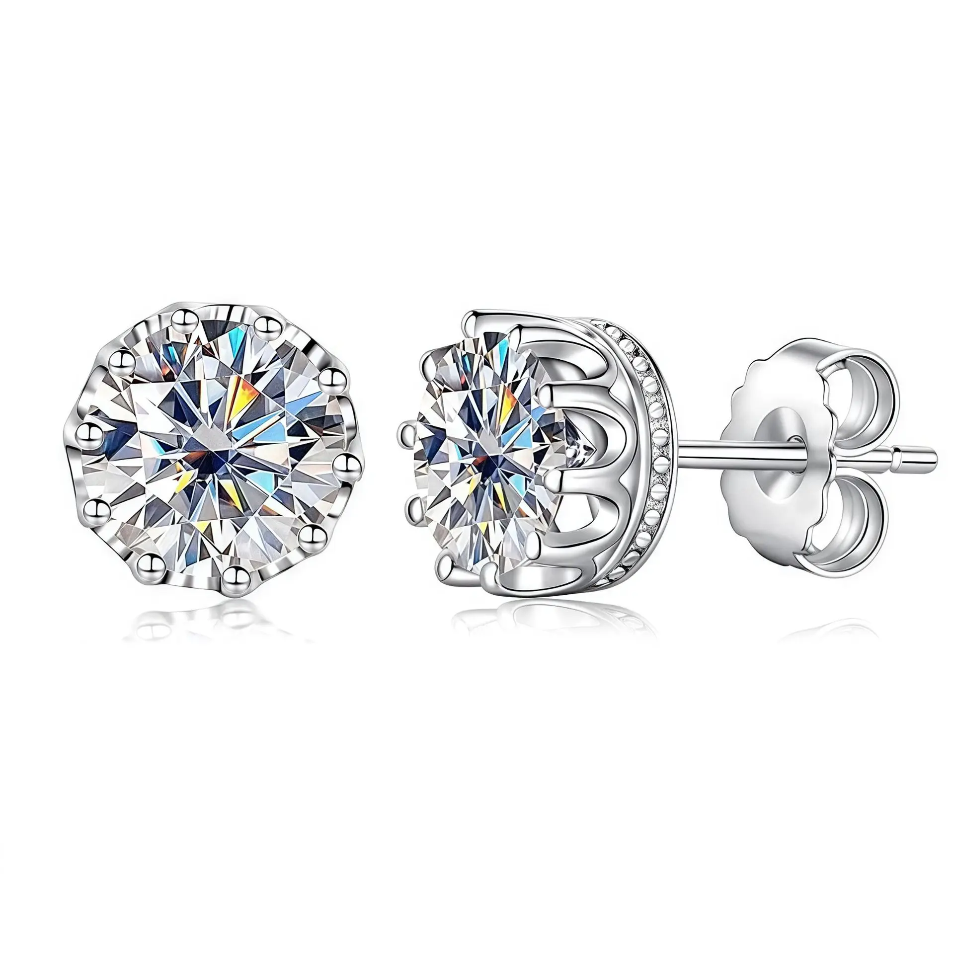 925 Sterling Silber Ohrringe Luxuriöser 5A Zirkon Hochwertig für Damen Hochzeitsschmuck Klassische Damenaccessoires Geschenke Party