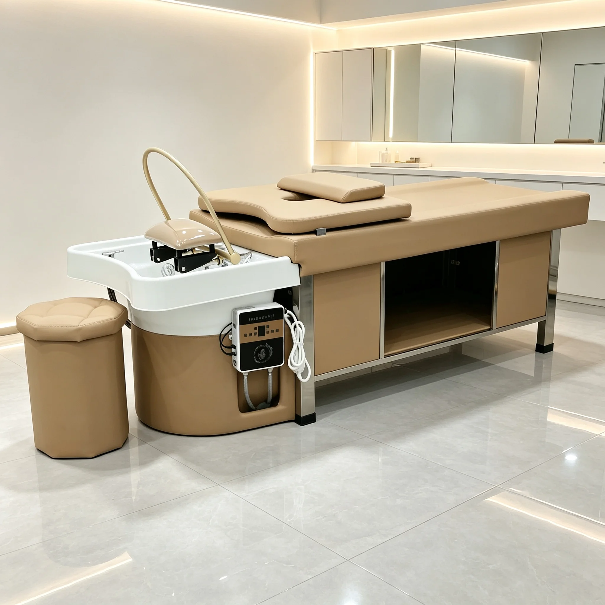 Head Therapy BedLuxury Japanese Head Spa System Professional Hair Washing Bed Shampoo Bed Hair Washing Thai Massage Bed