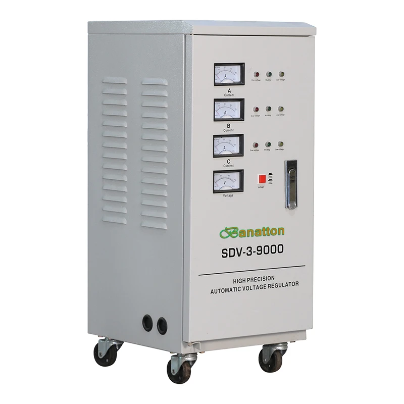 ثلاث مراحل 6KVA 9KVA مثبت جهد التيار المتردد الأوتوماتيكي بالكامل