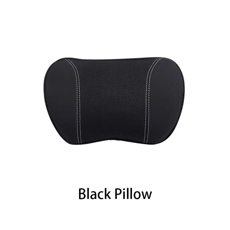 Travel Rest Neck Pillow Seat Headrest For Tesla Model 3/Y/X/S Car Accessories PU Leather Neck Pillow Memory Foam Pillows view 3
