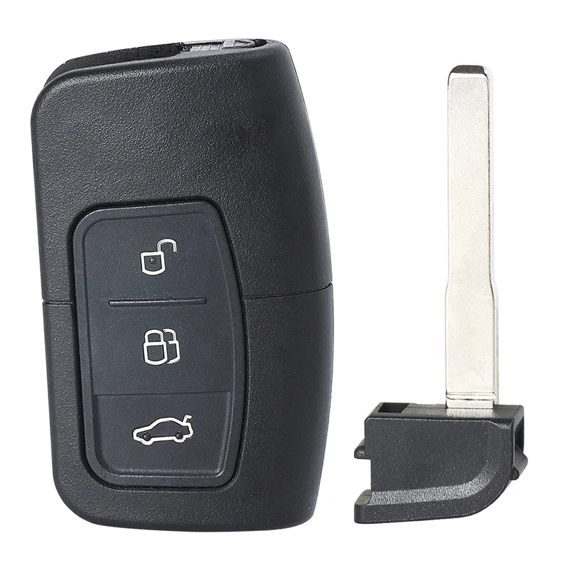 KEYECU 3 Buttons Case for Ford Focus Mondeo Galaxy S C Max Kuga 2005 2006 2007 2008 2009 2010 Auto Smart Remote Key Fob Shell