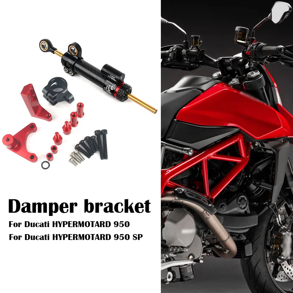 New For Ducati Hypermotard950 SP Hypermotard 950 2019- Accessories Damper Bracket Kit Steering Shock Stabilizer Mount