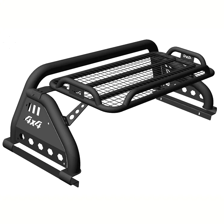 High Quality Black Powder Coated Cargo Rack Roll Bar for Pick up 4x4 Accessories