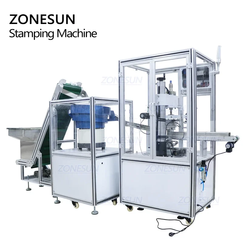 ZONESUN ZS-819-R4 Automatic Sheet Feed Heat Press Machine Bottle Cap Hot Foil Stamping Machine Manufacturer For Sale