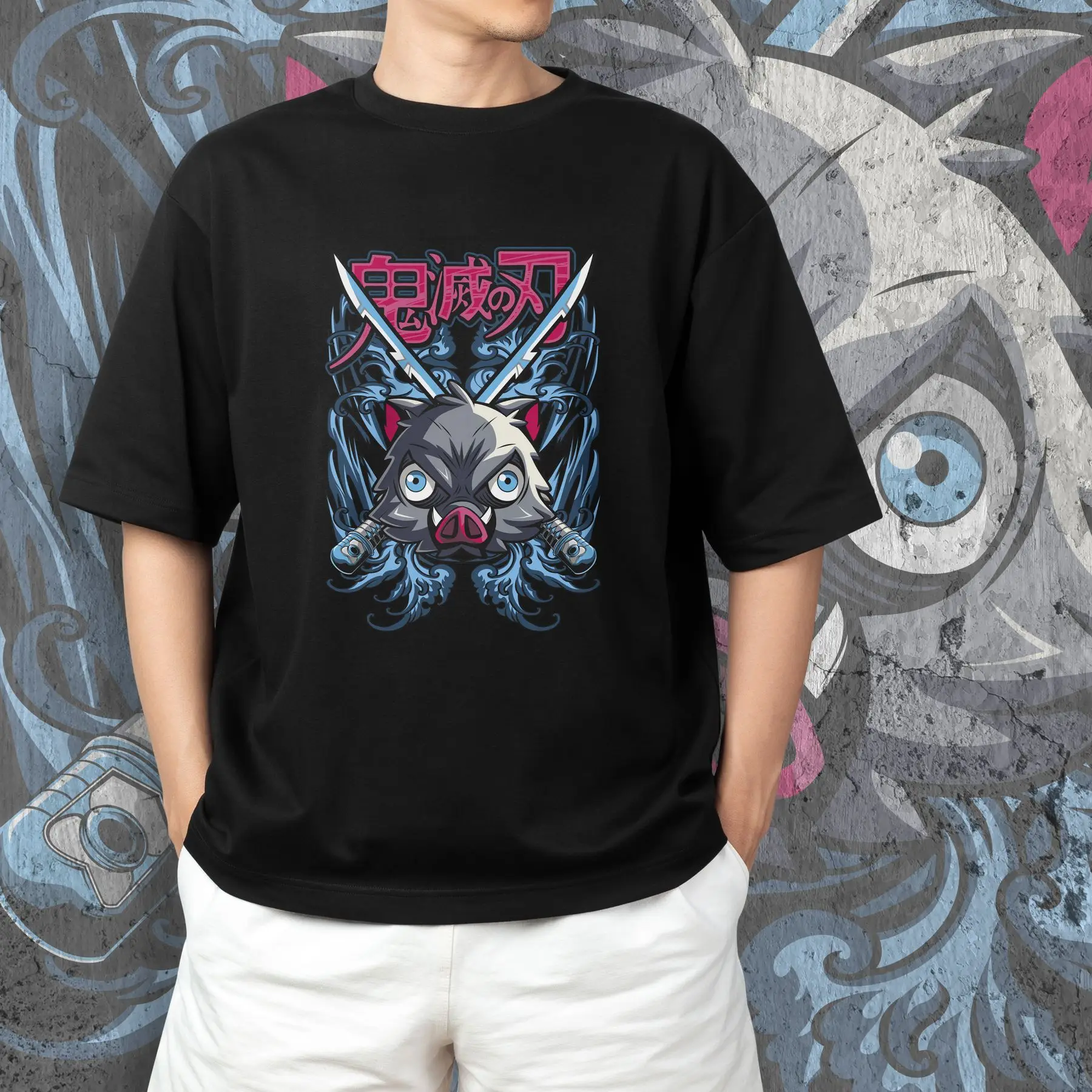 T-shirt with Demon Slashing Blade print - Inosuke Hashibira 2