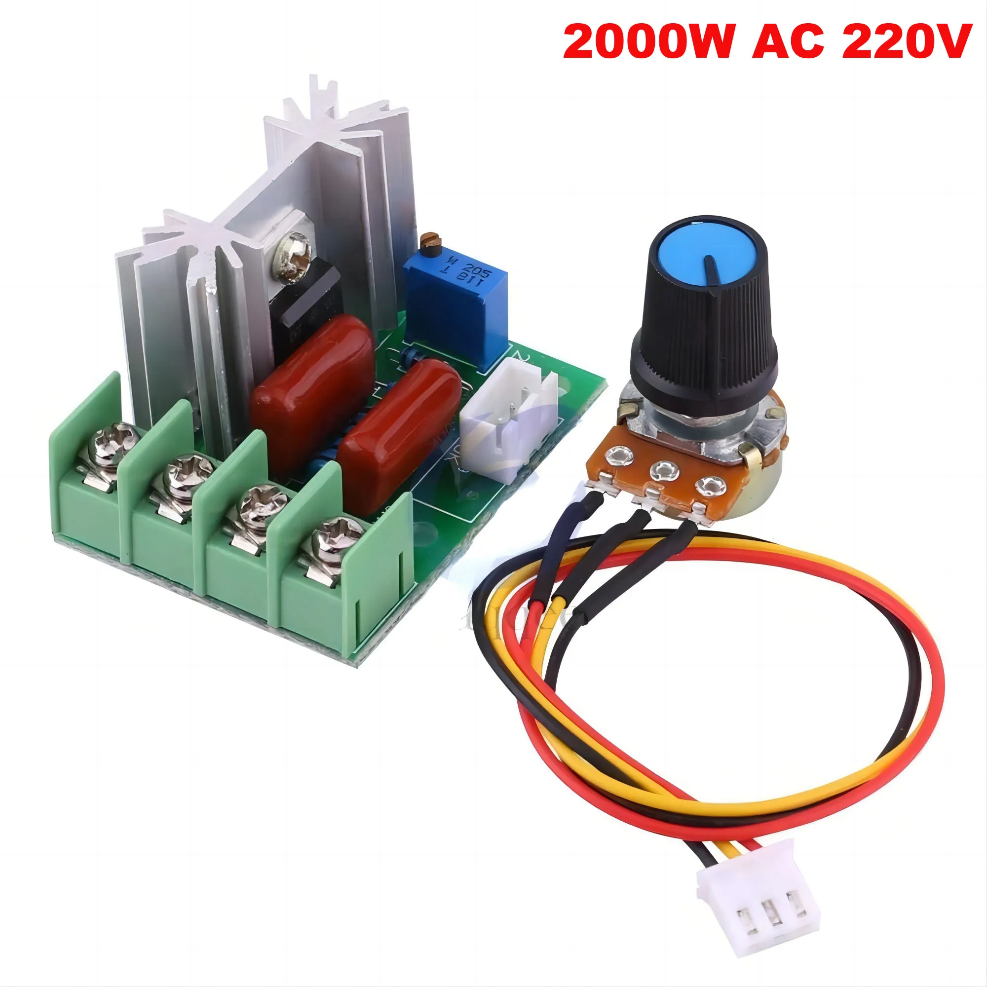 2000W AC 220V SCR Voltage Regulator 1000KV 400KV Boost Step up High-voltage Generator Ignition Coil Pulse Power Module DC 3-6V