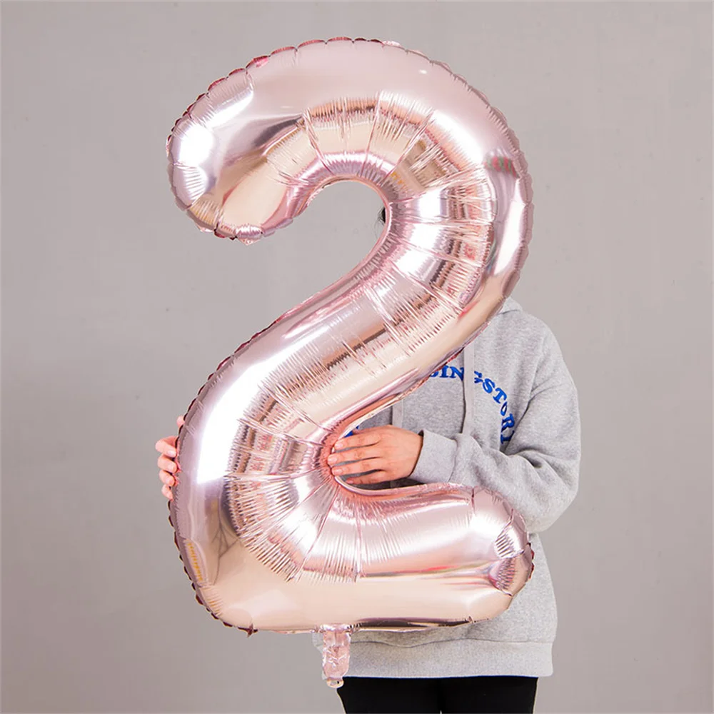 Foil Numbered Balloons 0-9 Balloons Birthday Wedding Birthday Decorations Supplies Anniversary Gift Party Decoration 32Inch 1PC image 4
